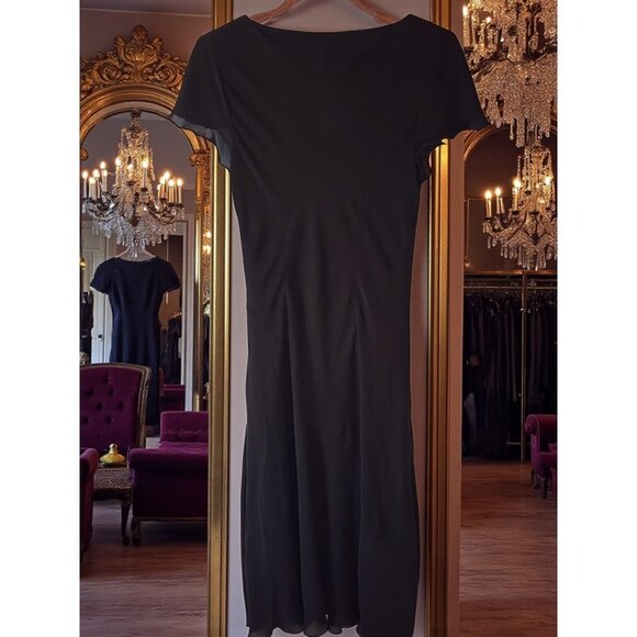 Isabella Bird 100% Silk Black Dress – Size 10 – Classic Midi - Picture 4 of 7